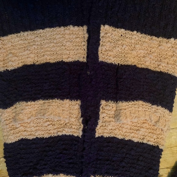 Free People Loose Knit Snap Front Sweater - Picture 3 of 7